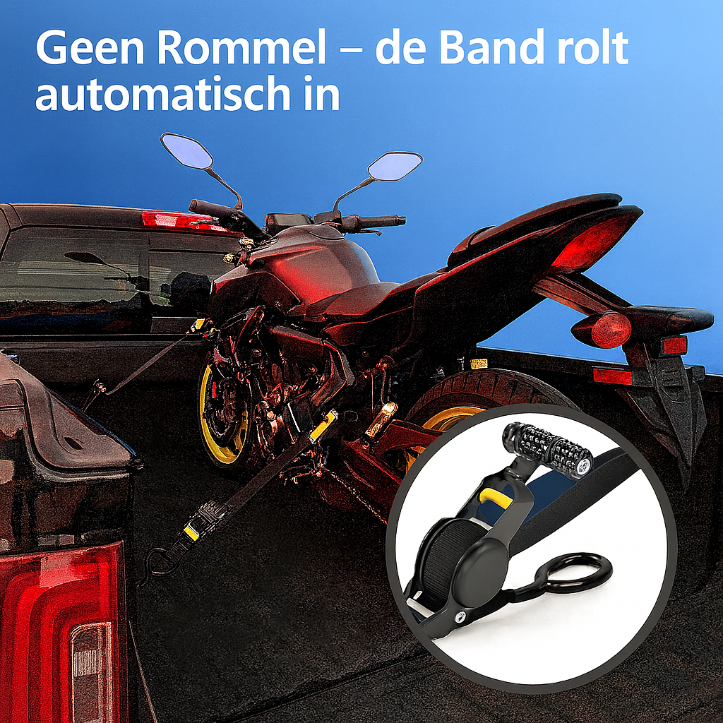 Xstrap zelfoprollende ratelspanband