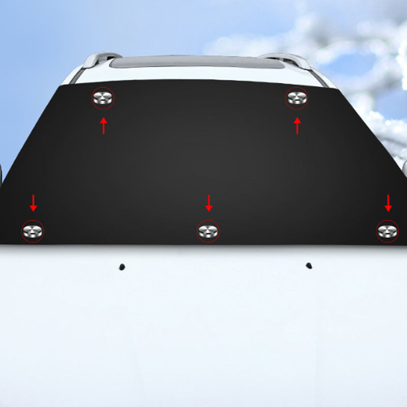 Magnetische voorruithoes tegen vorst en sneeuw