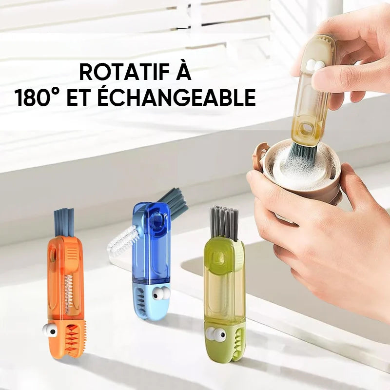 4-in-1 flexibele flesborstel smalle openingen