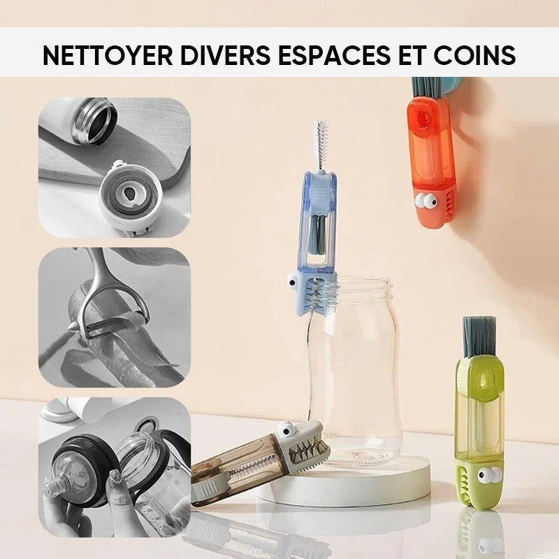 4-in-1 flexibele flesborstel smalle openingen