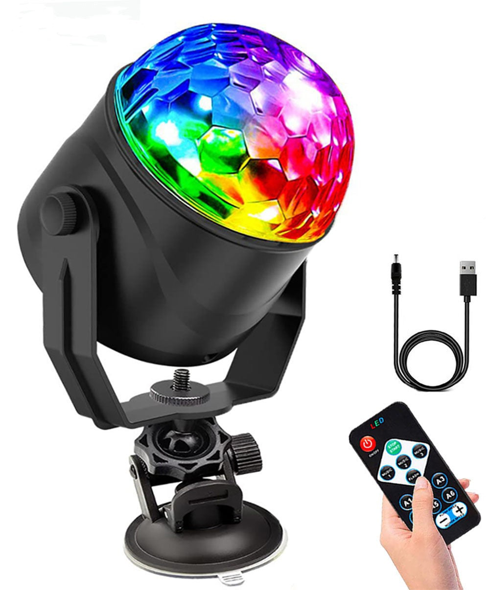 Roterende RGB LED discolamp