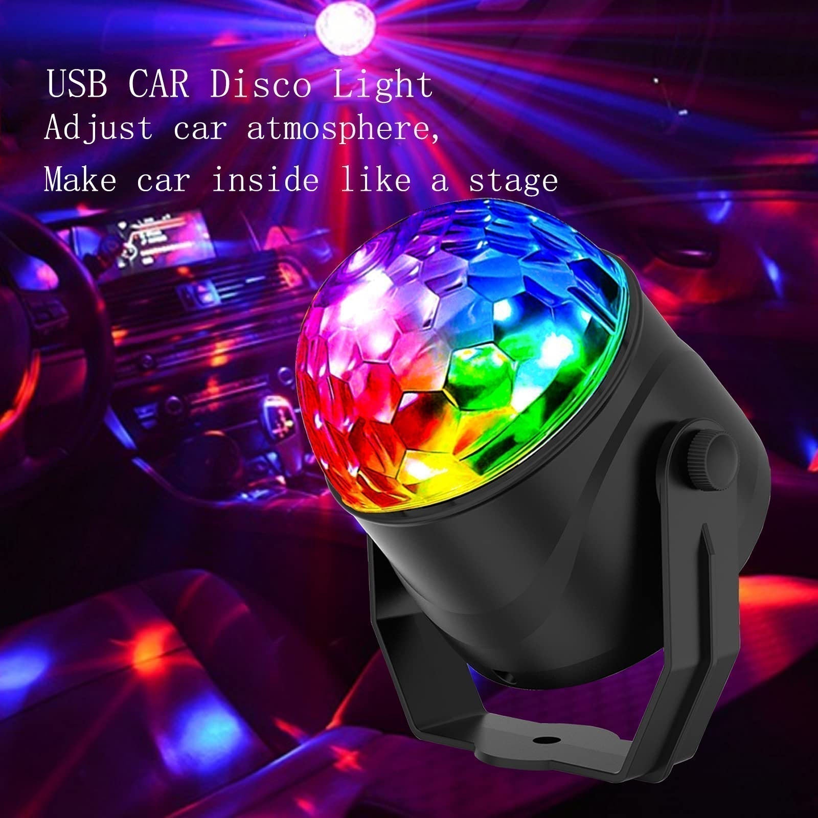 Roterende RGB LED discolamp