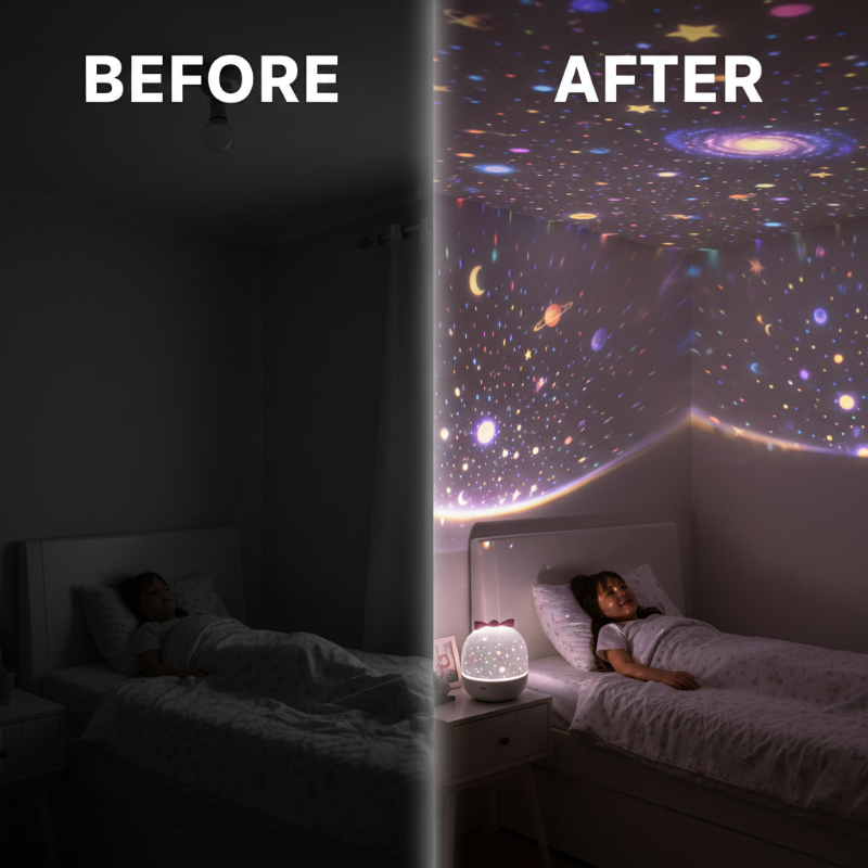 Oplaadbare draaibare sterrenhemel projector nachtlamp