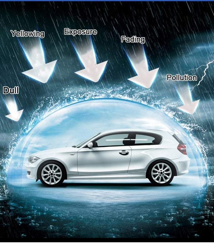 Auto voorruitborstel verwijdert olieaanslag